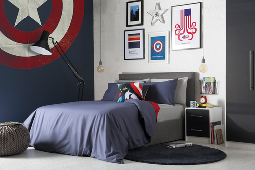 Captain America inspired bedroom