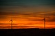 Sunset with wind turbines
